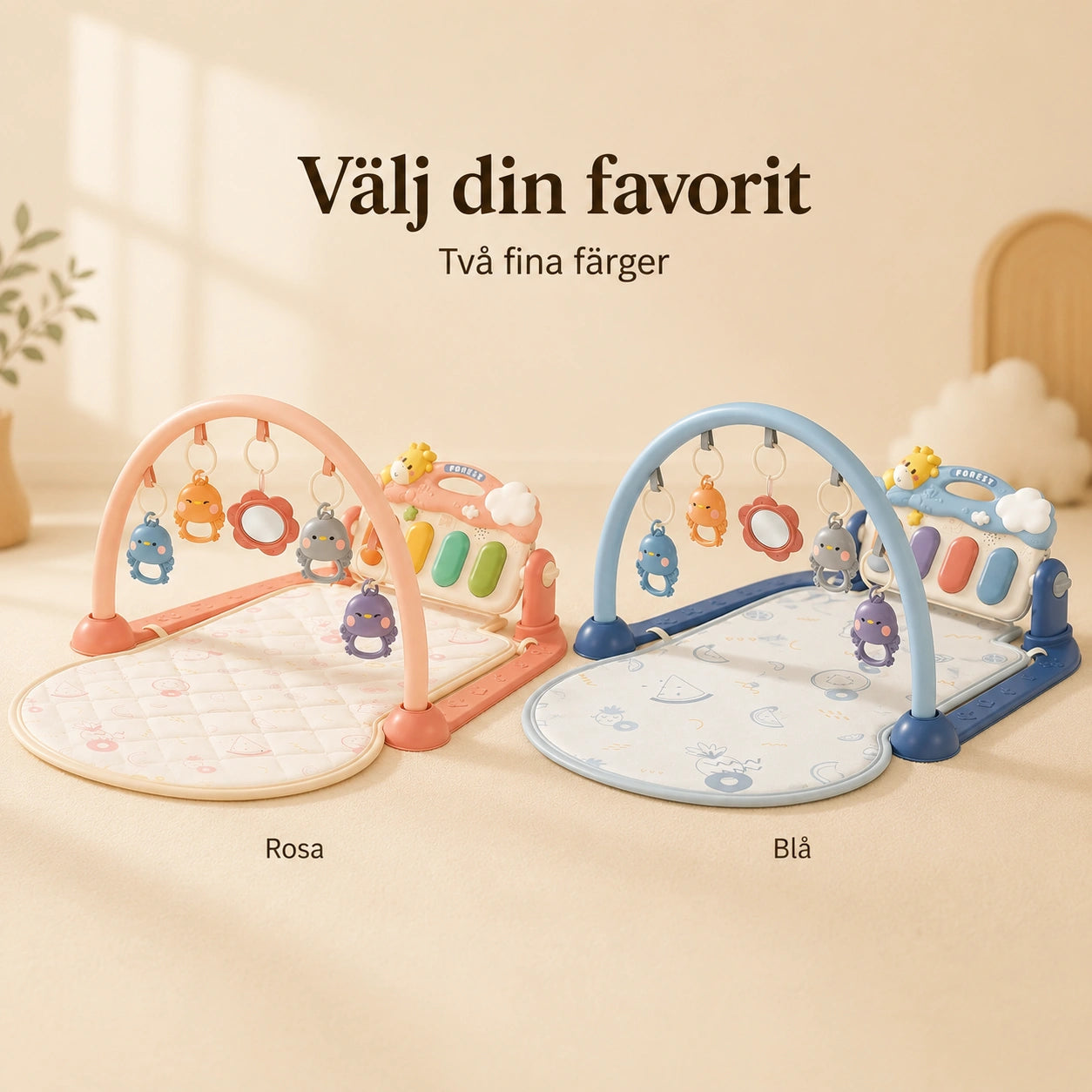 Baby Gym med Piano och Lekmatta