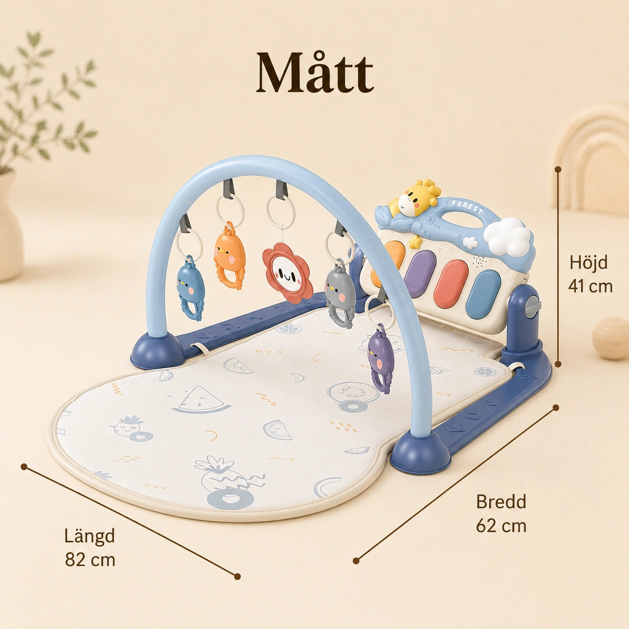 Baby Gym med Piano och Lekmatta