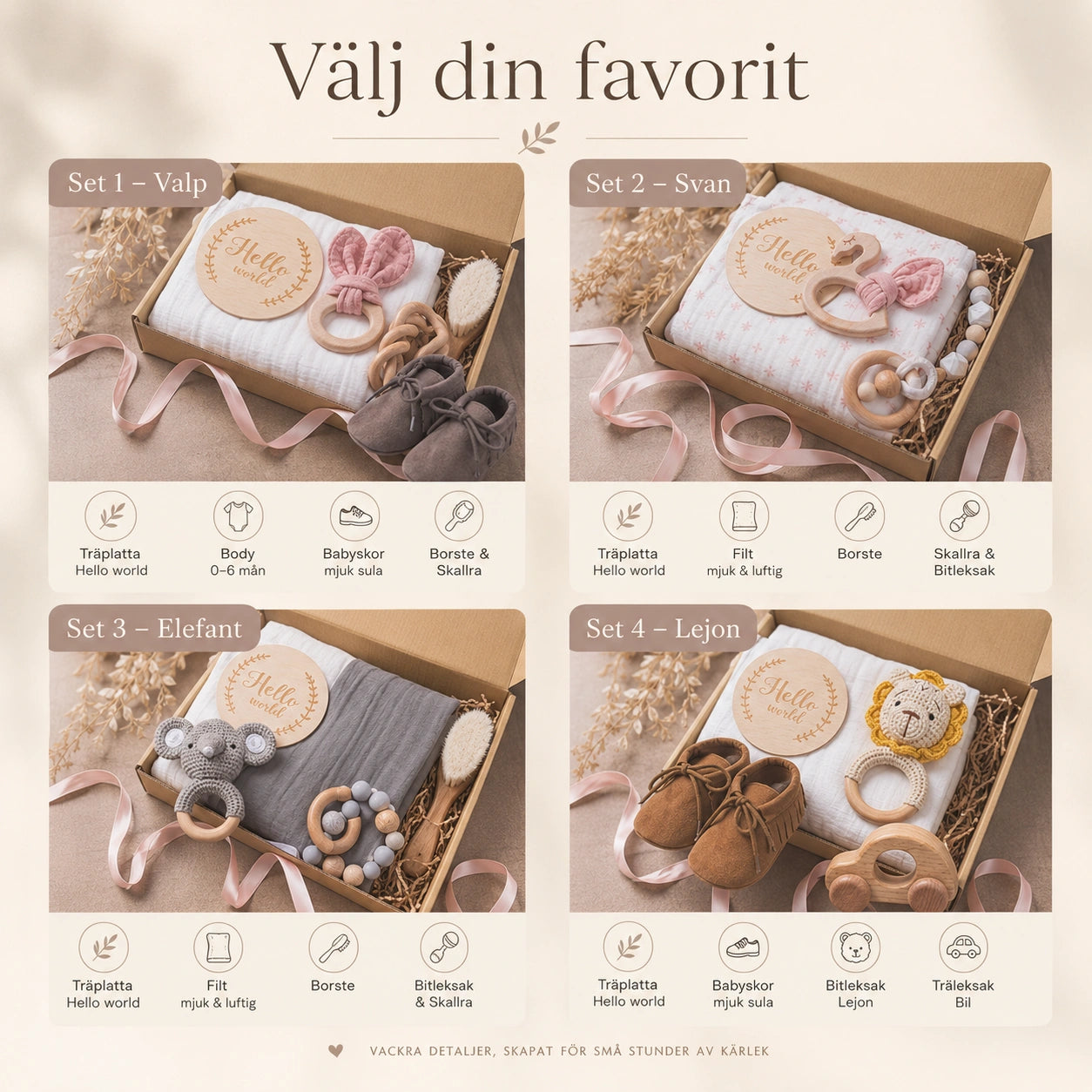 Baby Presentset för Nyfödd