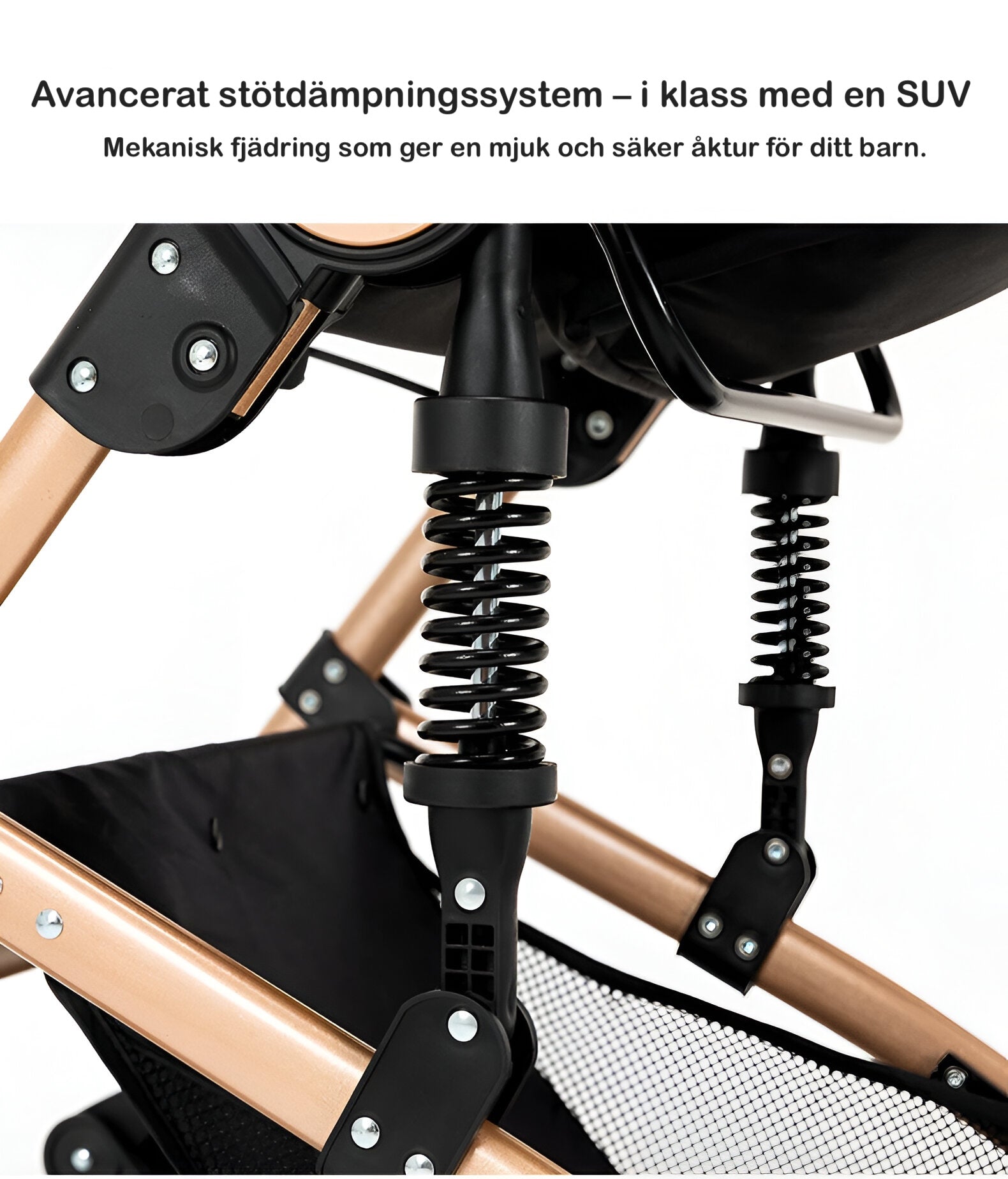 Elegant svart design på Barnvagn Premium