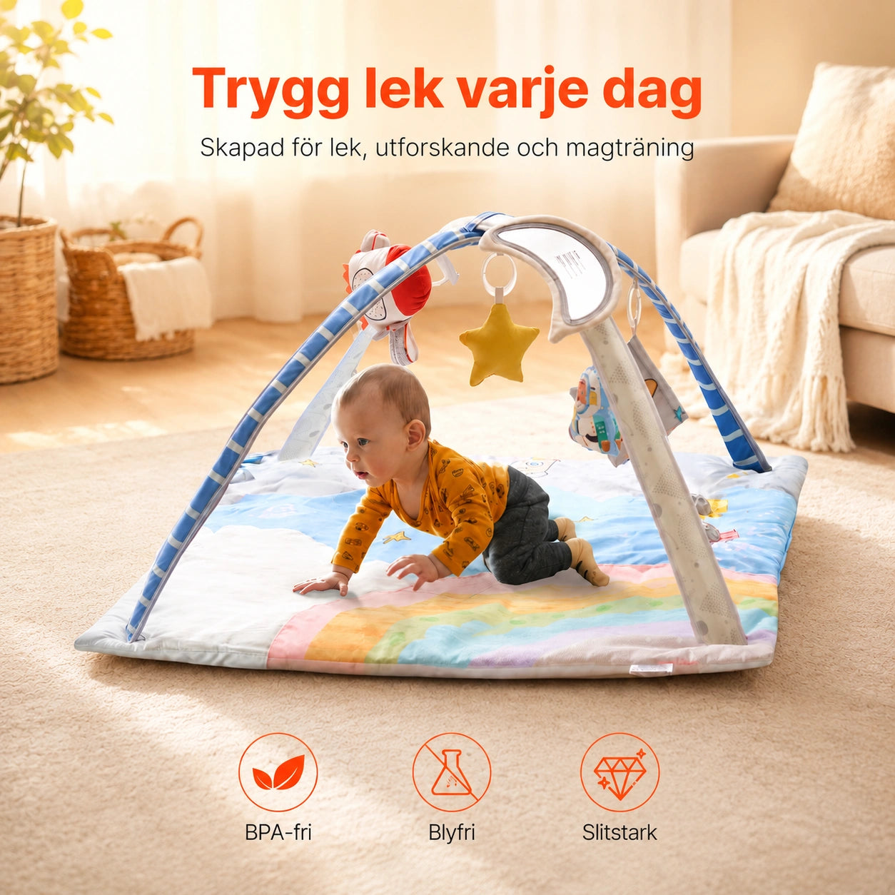 Babygym Lekmatta med Musikraket