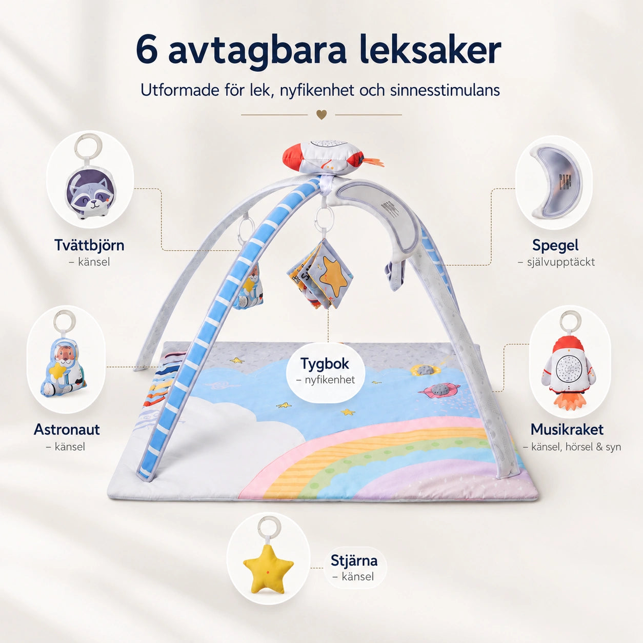 Babygym Lekmatta med Musikraket
