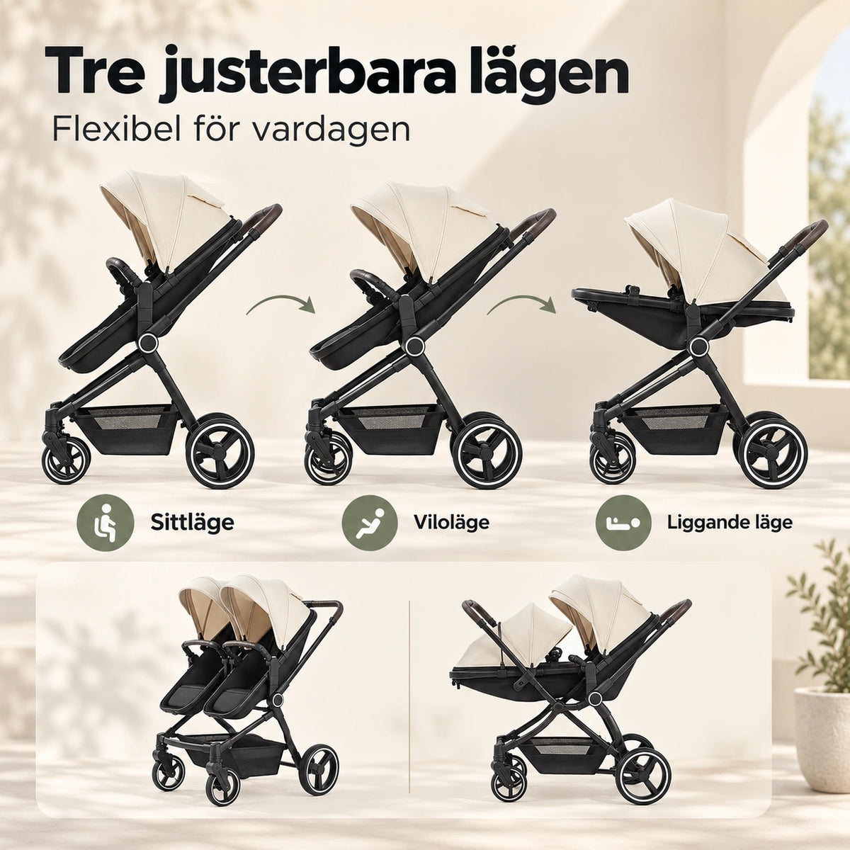 Barnvagn Bio 3-i-1