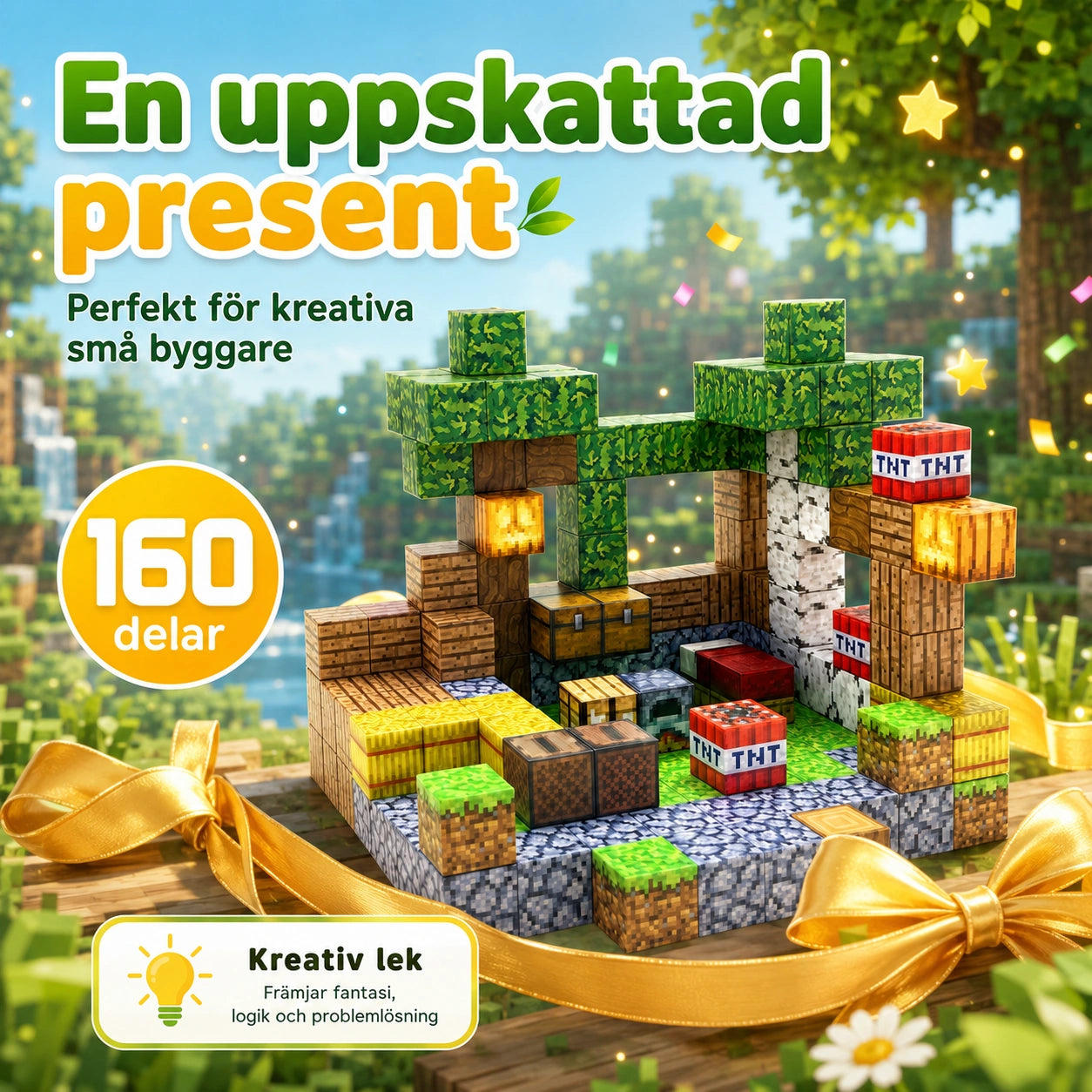 Magnetiska Byggklossar Pixelvärld – 160 delar
