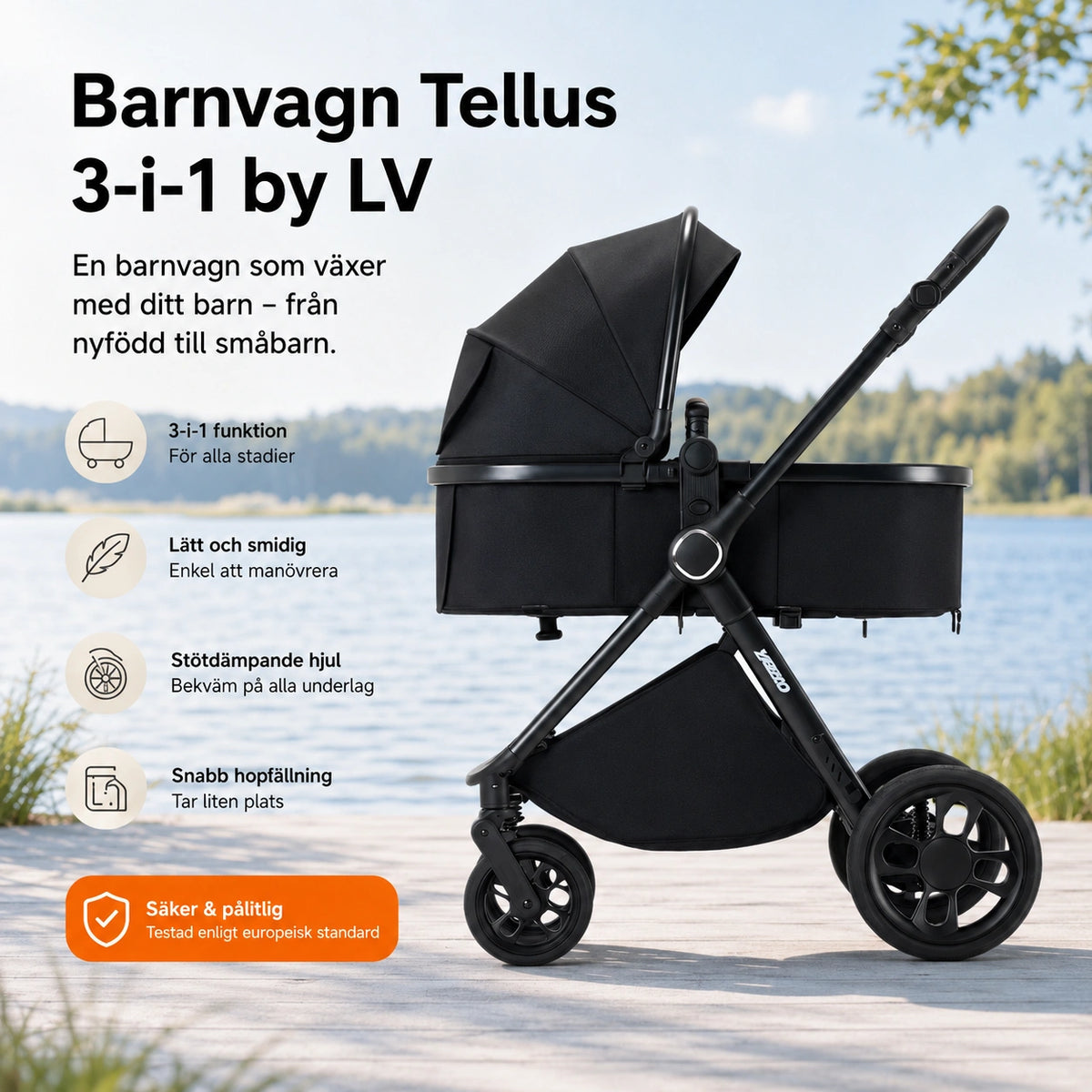 En barnvagn som växer med barnet