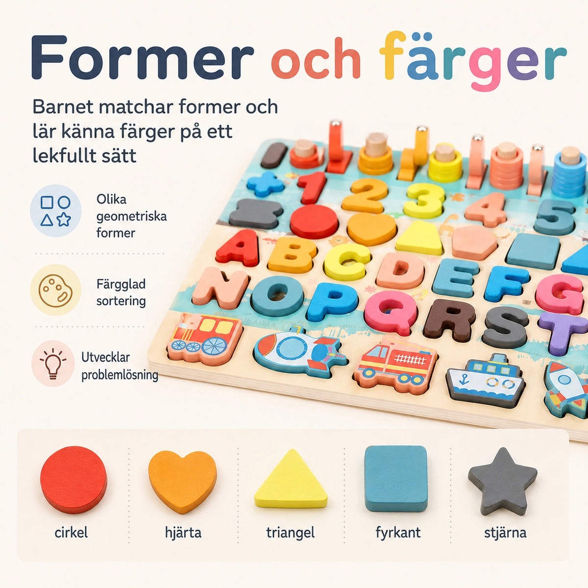 Träleksak med Matematik