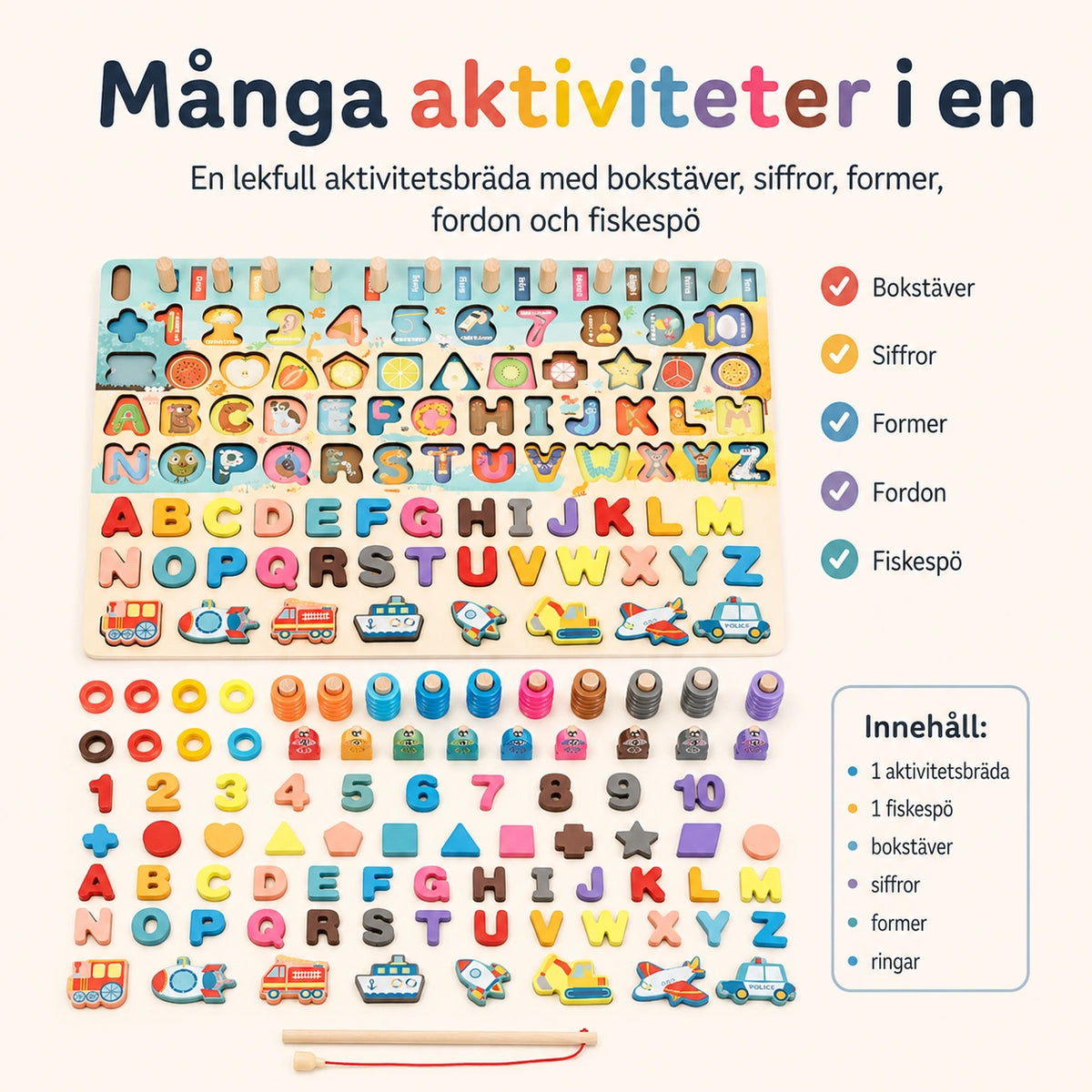 Träleksak med Matematik