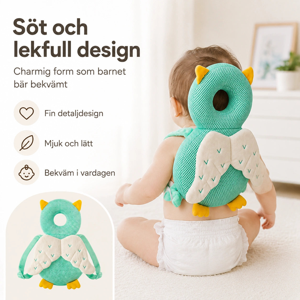Anti-Fall Kudde för Baby