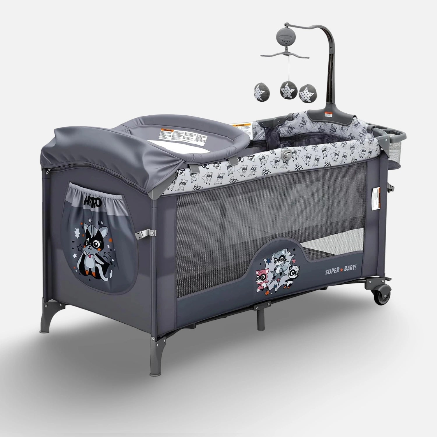 Barnsäng Bedside Crib Sleepy 5-i-1