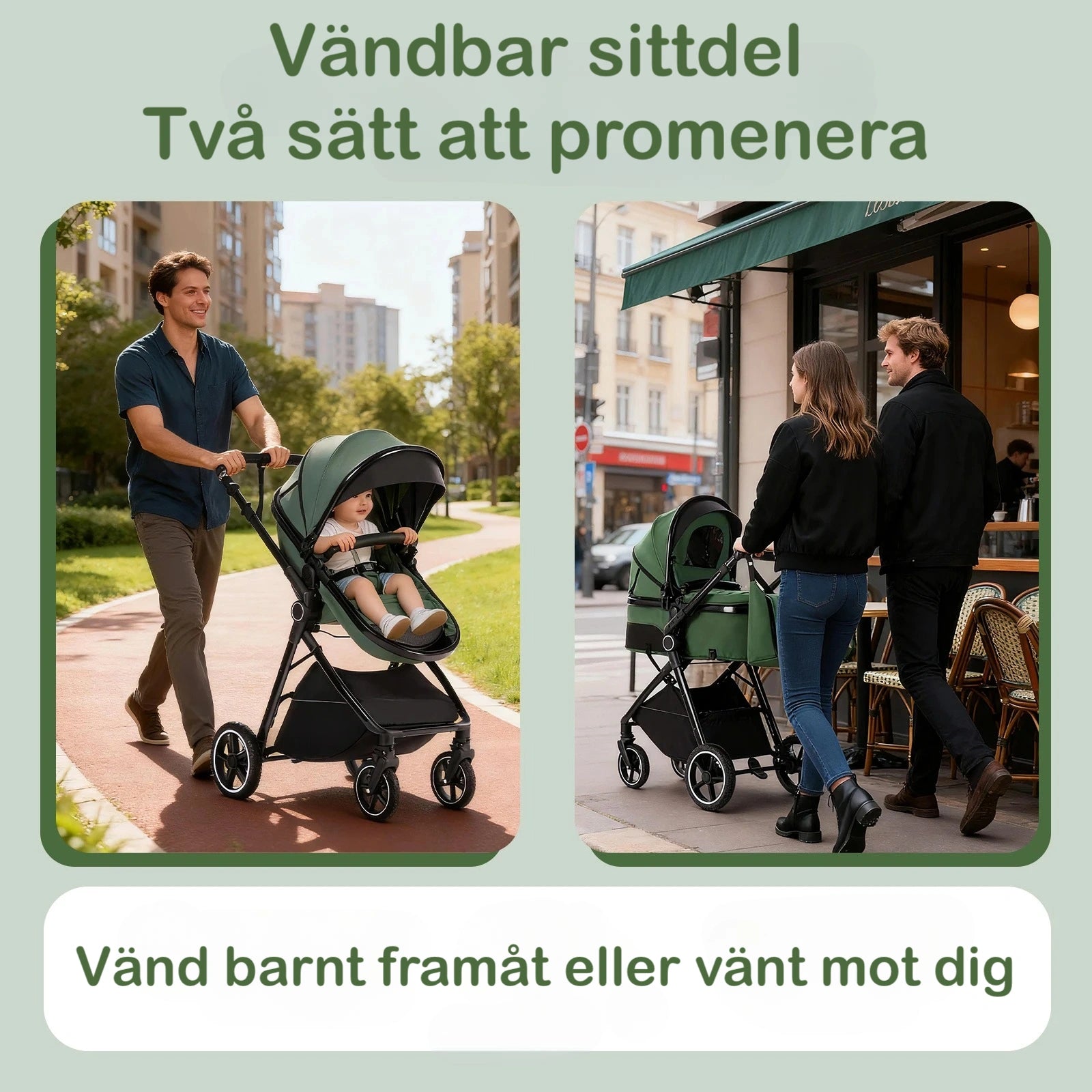 Barnvagn Omnia 3-i-1 med ISOFIX