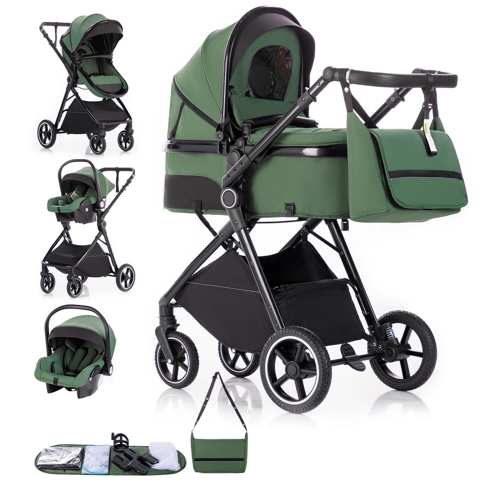 Barnvagn Omnia 3-i-1 med ISOFIX
