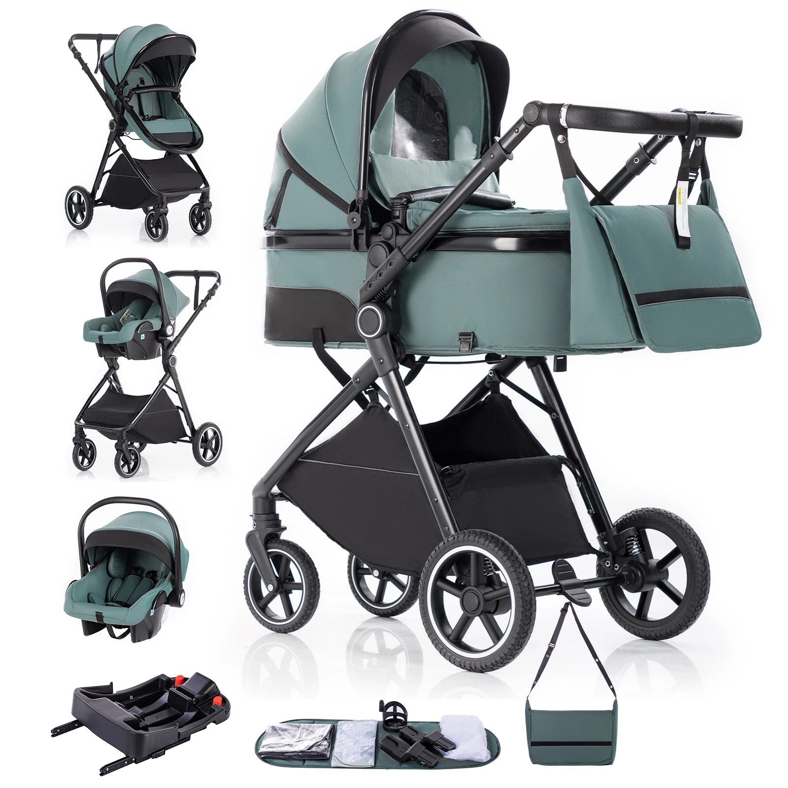 Barnvagn Omnia 3-i-1 med ISOFIX
