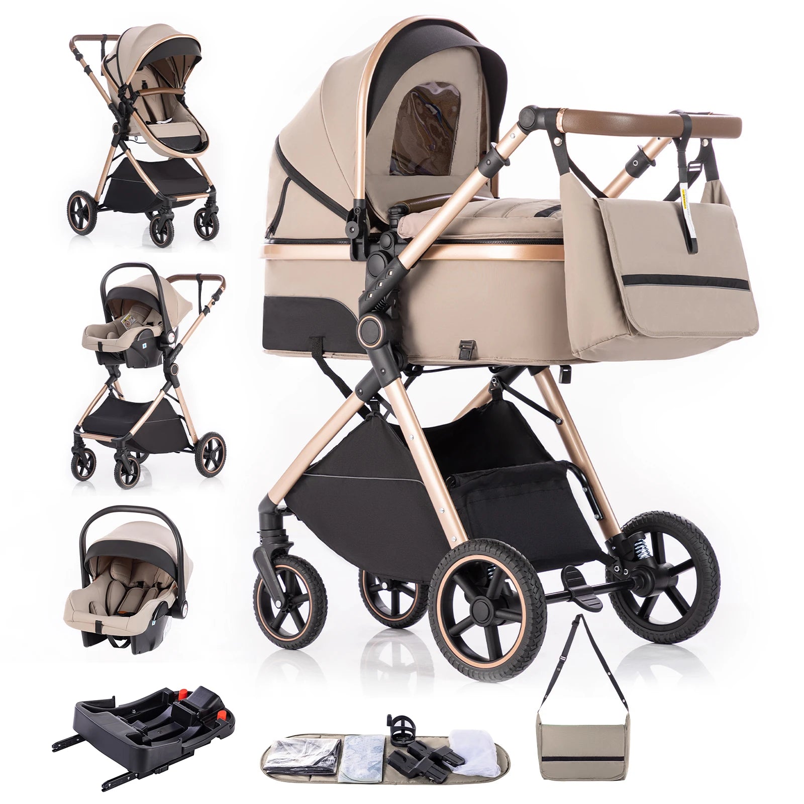 Barnvagn Omnia 3-i-1 med ISOFIX