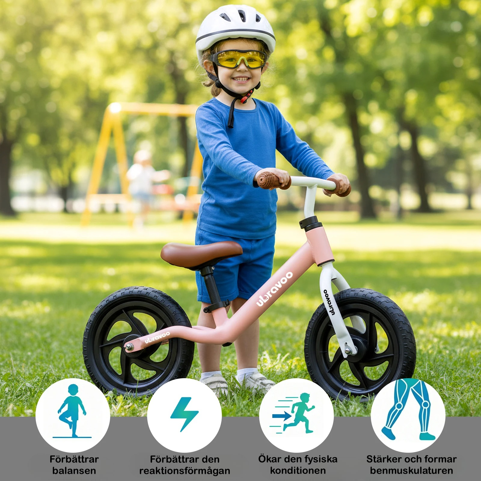 Främjar balans, styrka, reaktionsförmåga och kondition