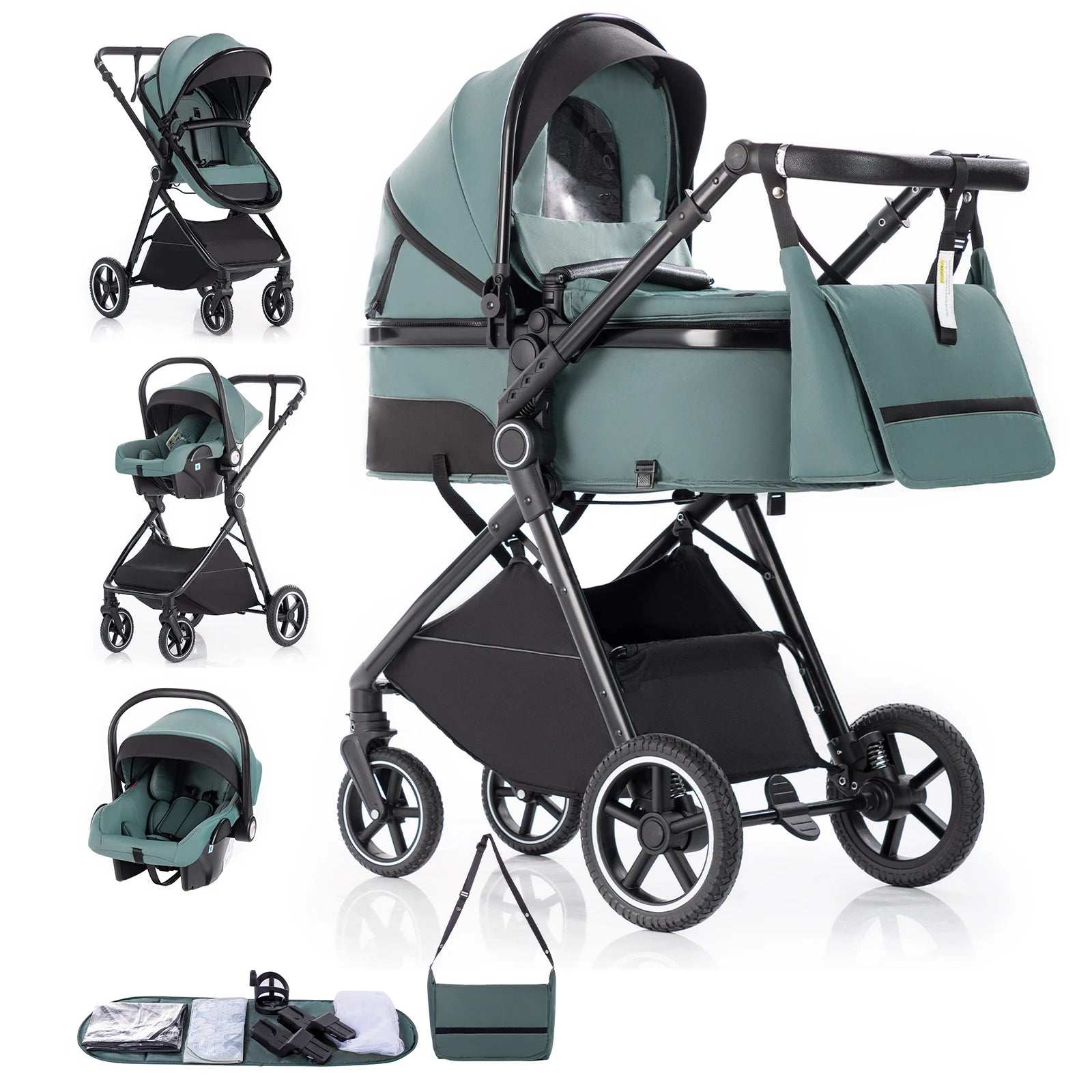 Barnvagn Omnia 3-i-1 med ISOFIX