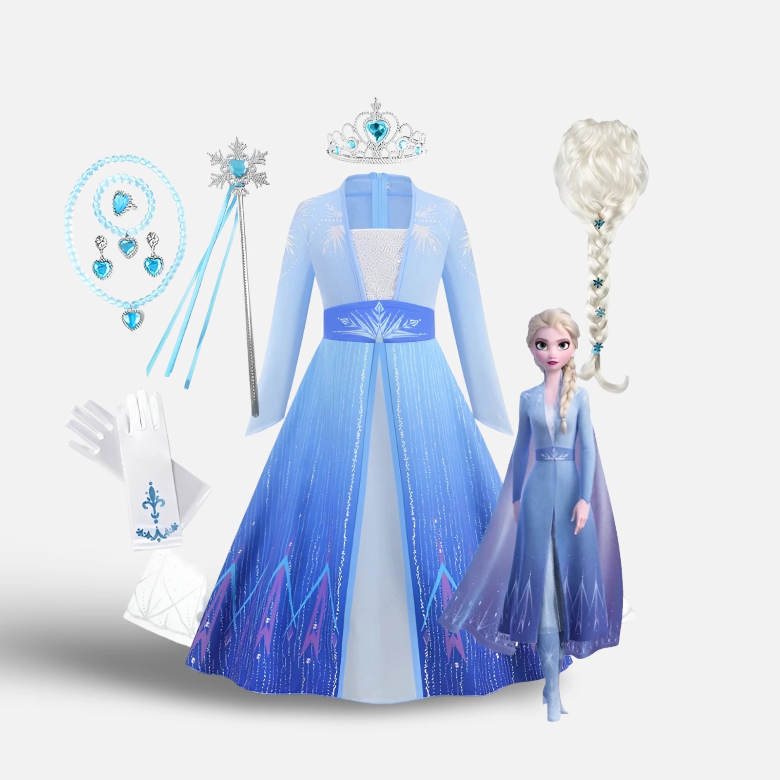 Elsa Klänning Frost Fullt set 