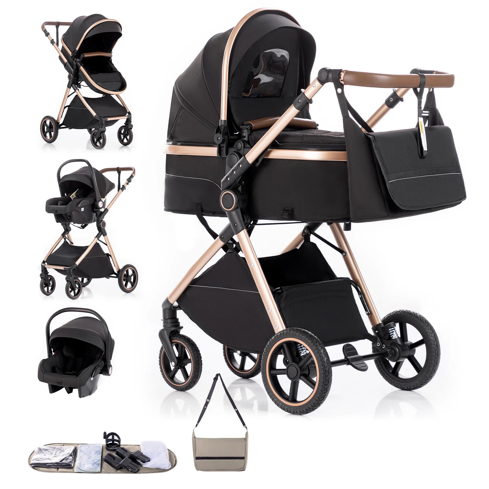 Barnvagn Omnia 3-i-1 med ISOFIX