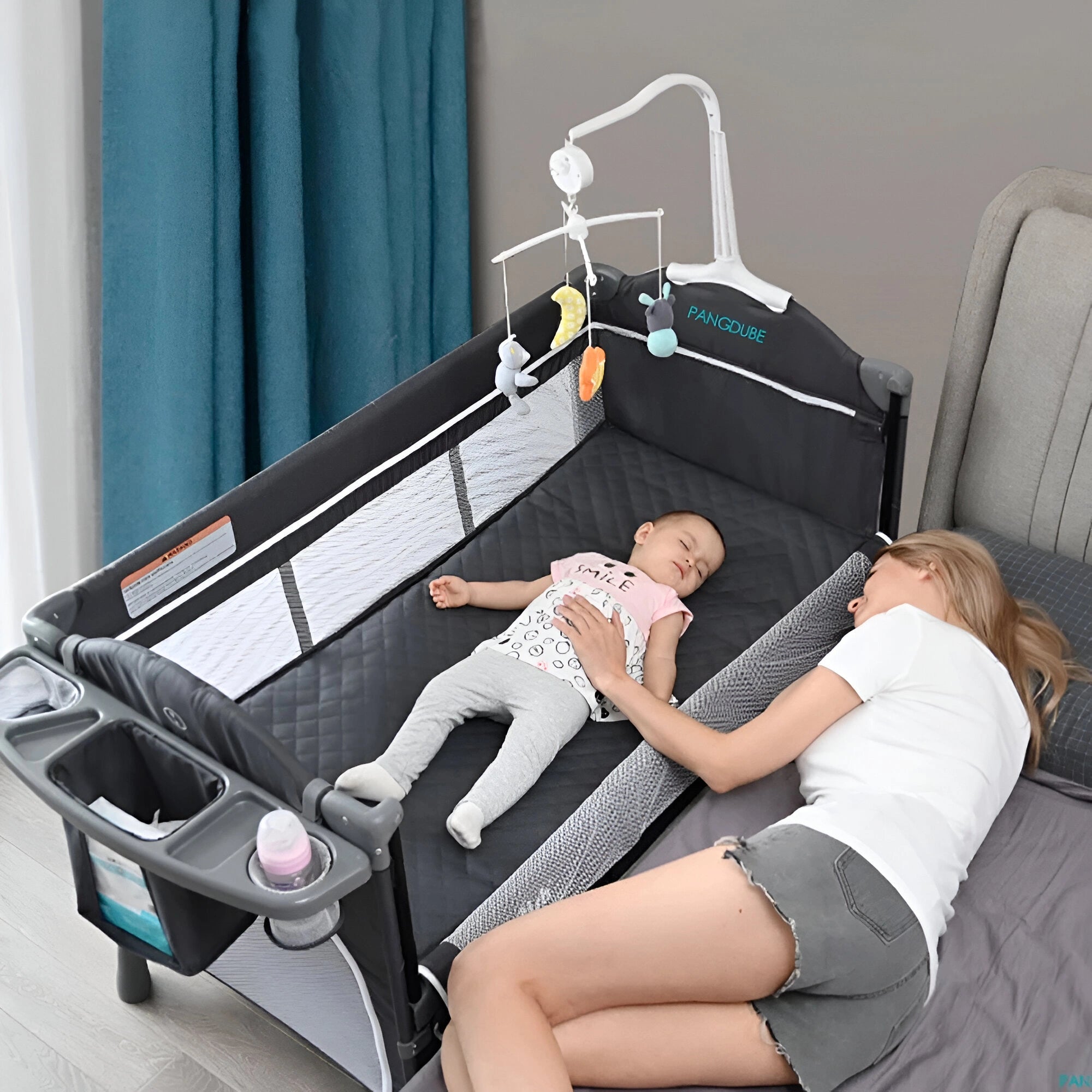 Barnsäng Bedside Crib Standard by LV - Resesäng