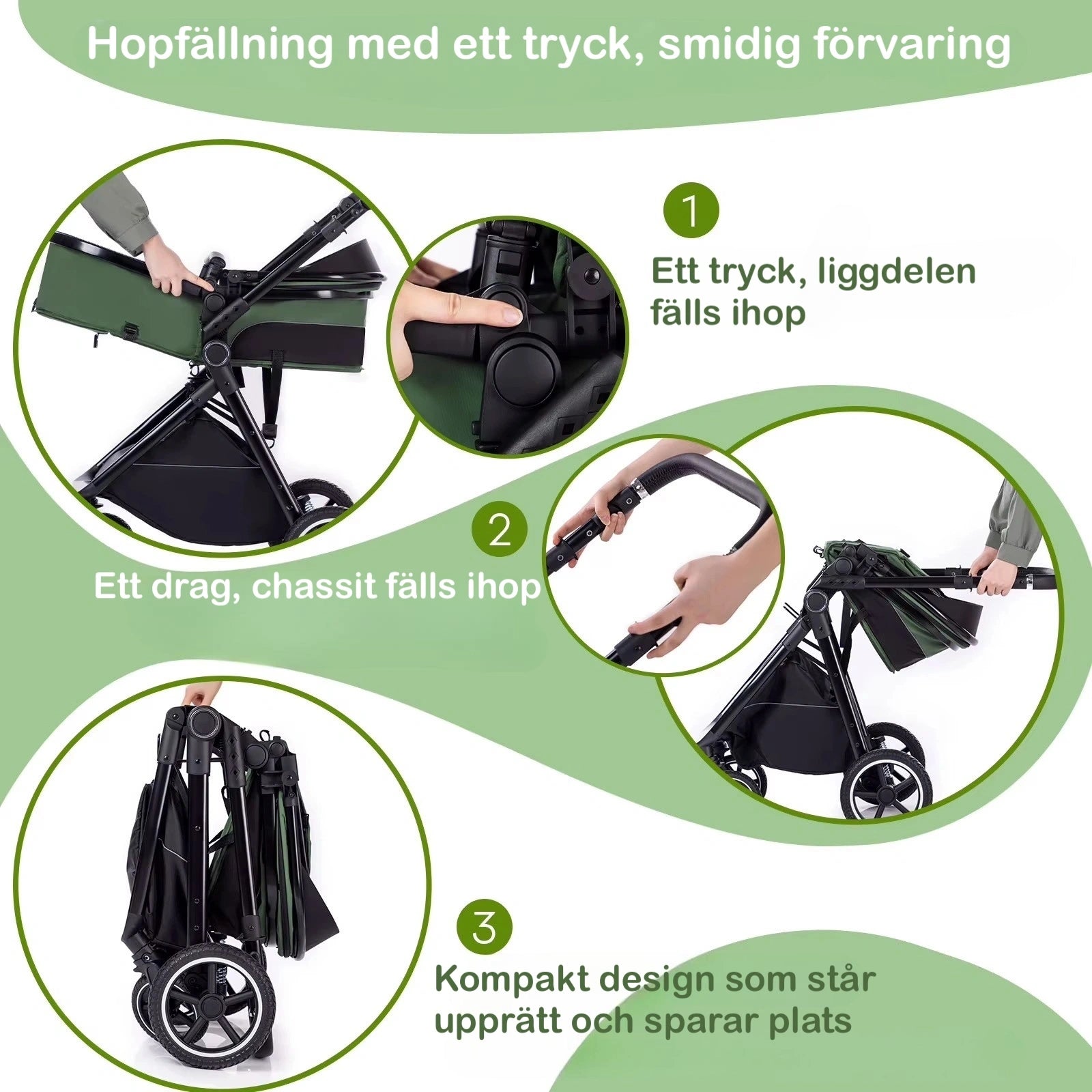 Barnvagn Omnia 3-i-1 med ISOFIX