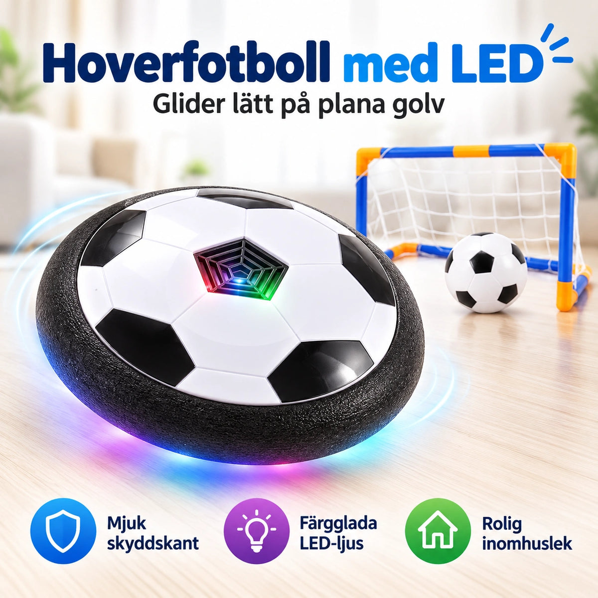 Hoverfotboll med LED