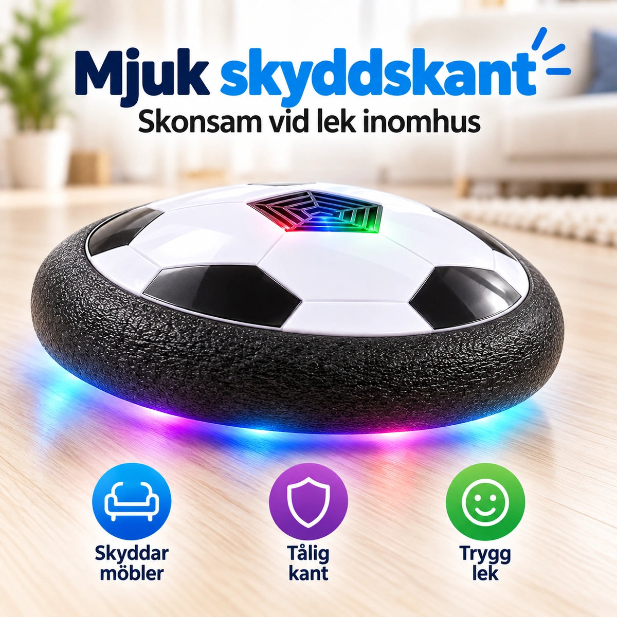 Hoverfotboll med LED