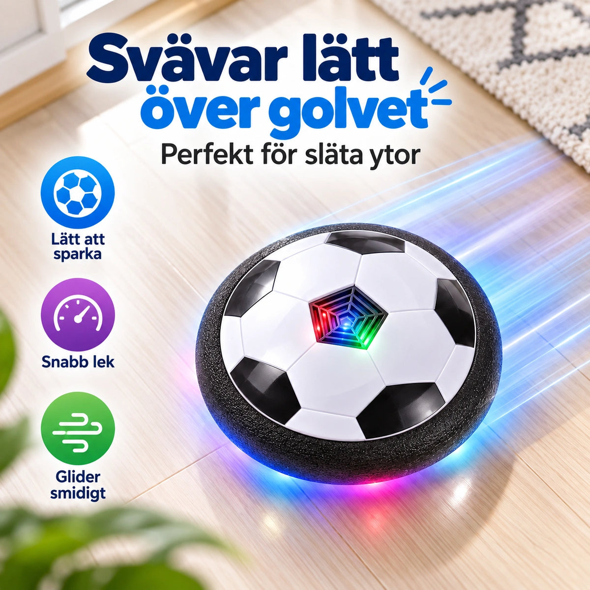Hoverfotboll med LED