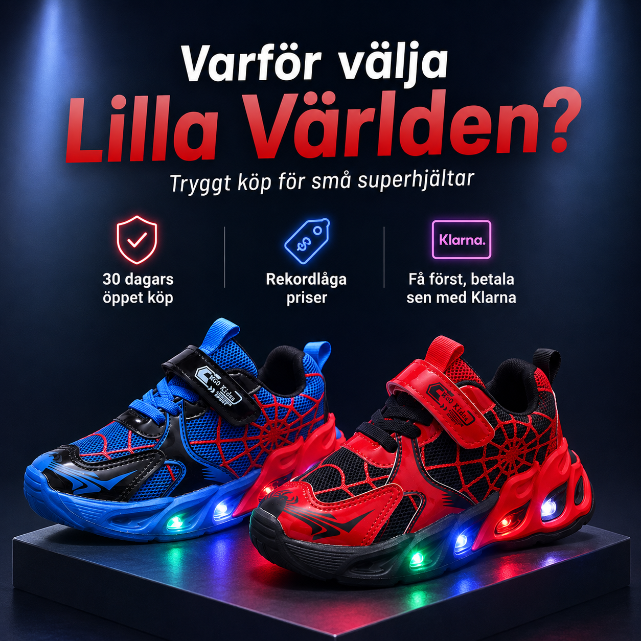 Spiderman Blinkande skor