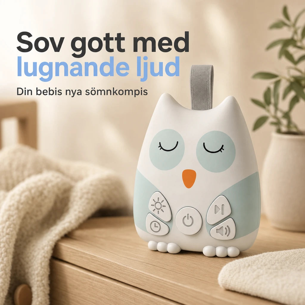Portabel Uggla med vitt brus för baby